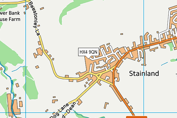 HX4 9QN map - OS VectorMap District (Ordnance Survey)