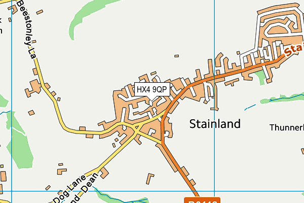 HX4 9QP map - OS VectorMap District (Ordnance Survey)