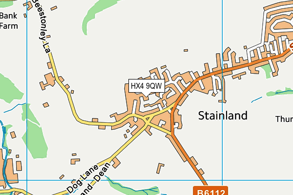 HX4 9QW map - OS VectorMap District (Ordnance Survey)