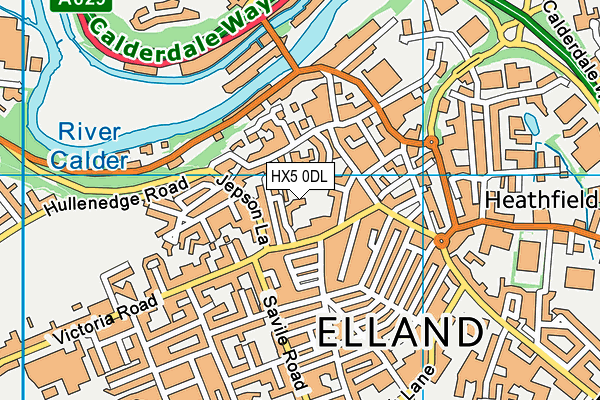 HX5 0DL map - OS VectorMap District (Ordnance Survey)