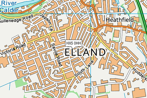 HX5 0HH map - OS VectorMap District (Ordnance Survey)
