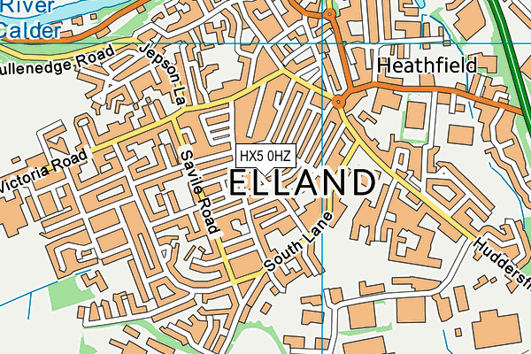 HX5 0HZ map - OS VectorMap District (Ordnance Survey)