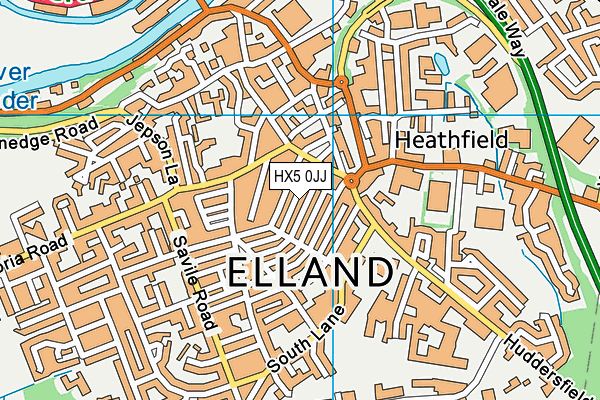 HX5 0JJ map - OS VectorMap District (Ordnance Survey)