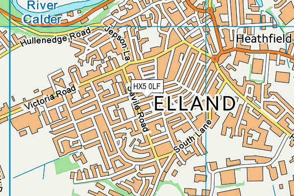 HX5 0LF map - OS VectorMap District (Ordnance Survey)