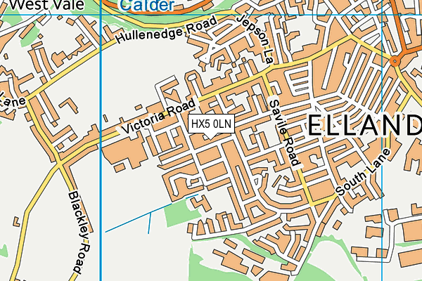 HX5 0LN map - OS VectorMap District (Ordnance Survey)