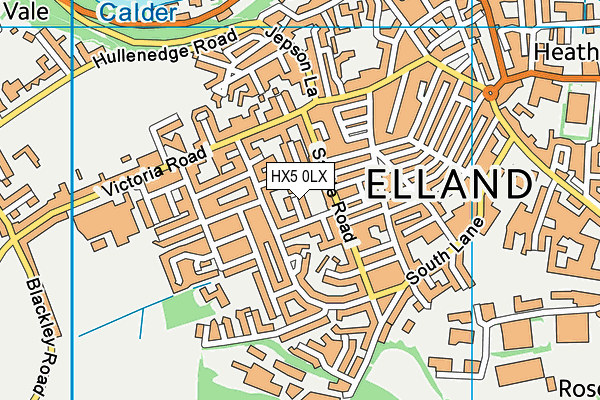 HX5 0LX map - OS VectorMap District (Ordnance Survey)