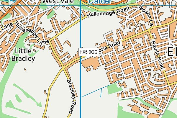 The Brooksbank School map (HX5 0QG) - OS VectorMap District (Ordnance Survey)