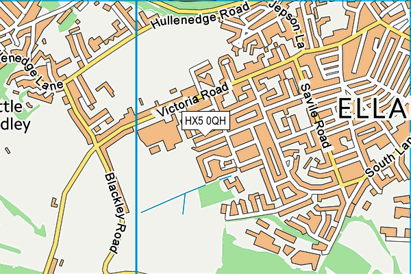HX5 0QH map - OS VectorMap District (Ordnance Survey)