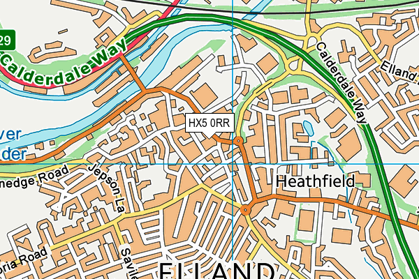 HX5 0RR map - OS VectorMap District (Ordnance Survey)
