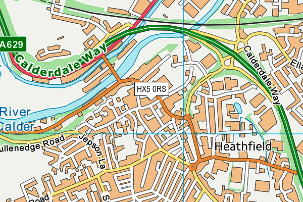 HX5 0RS map - OS VectorMap District (Ordnance Survey)