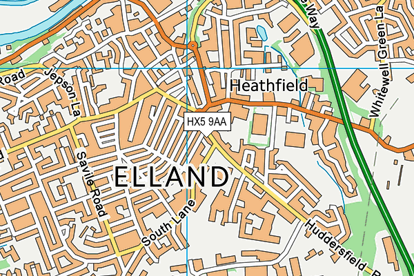 Map of MILLERS OF ELLAND LTD at district scale