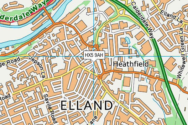 HX5 9AH map - OS VectorMap District (Ordnance Survey)
