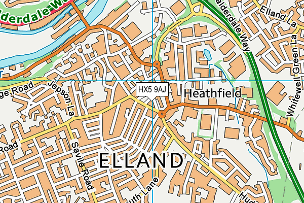 Elland Fitness Centre (Closed) map (HX5 9AJ) - OS VectorMap District (Ordnance Survey)