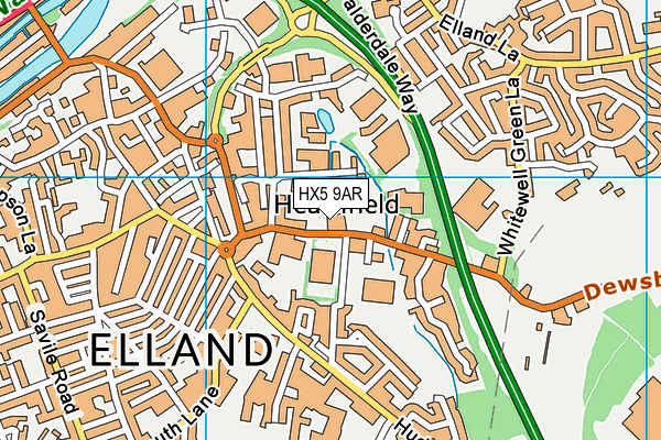 HX5 9AR map - OS VectorMap District (Ordnance Survey)