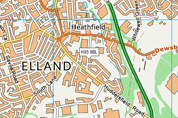 HX5 9BL map - OS VectorMap District (Ordnance Survey)