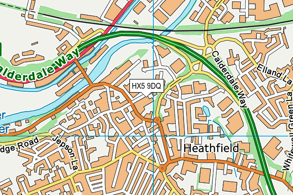 HX5 9DQ map - OS VectorMap District (Ordnance Survey)