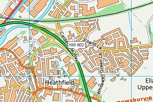 HX5 9ED map - OS VectorMap District (Ordnance Survey)
