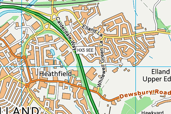 HX5 9EE map - OS VectorMap District (Ordnance Survey)