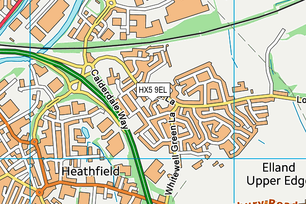HX5 9EL map - OS VectorMap District (Ordnance Survey)