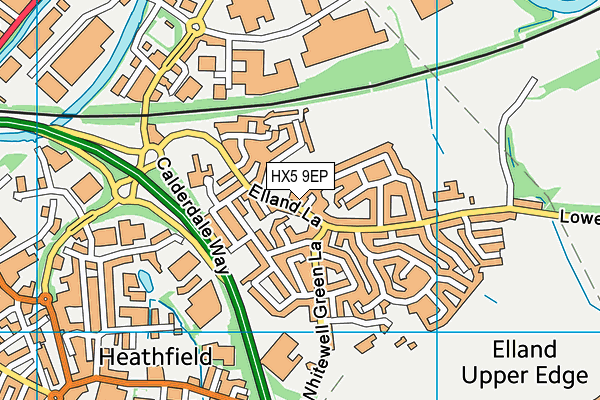 HX5 9EP map - OS VectorMap District (Ordnance Survey)