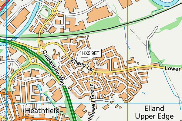 HX5 9ET map - OS VectorMap District (Ordnance Survey)