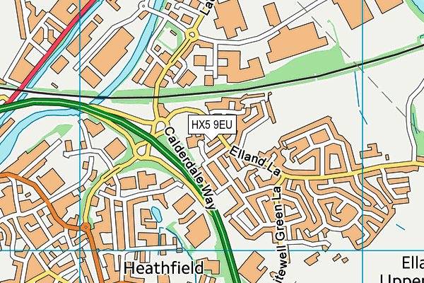 HX5 9EU map - OS VectorMap District (Ordnance Survey)