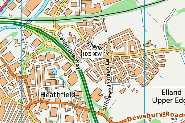 HX5 9EW map - OS VectorMap District (Ordnance Survey)
