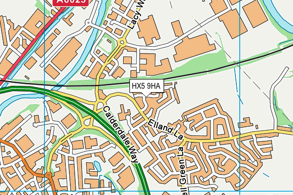 HX5 9HA map - OS VectorMap District (Ordnance Survey)