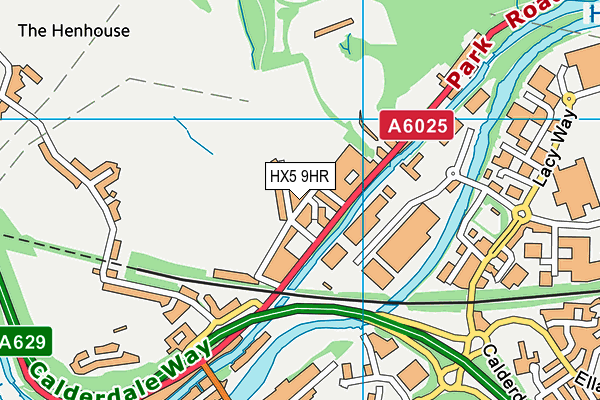 HX5 9HR map - OS VectorMap District (Ordnance Survey)