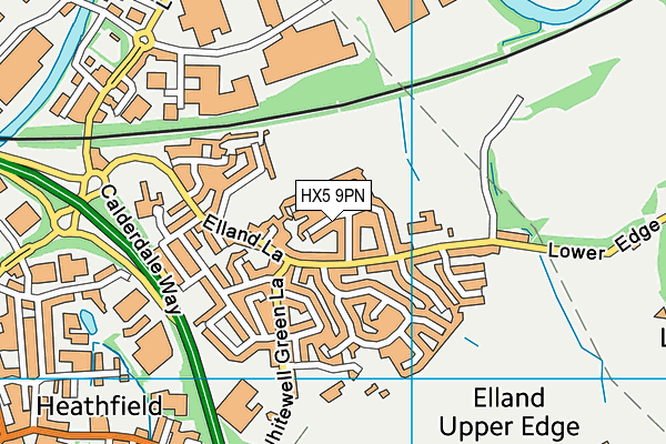 HX5 9PN map - OS VectorMap District (Ordnance Survey)