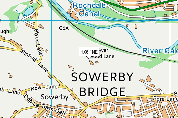 HX6 1NE map - OS VectorMap District (Ordnance Survey)