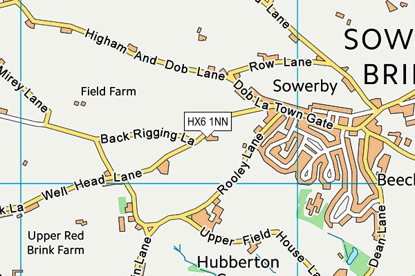 HX6 1NN map - OS VectorMap District (Ordnance Survey)