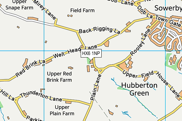 HX6 1NP map - OS VectorMap District (Ordnance Survey)