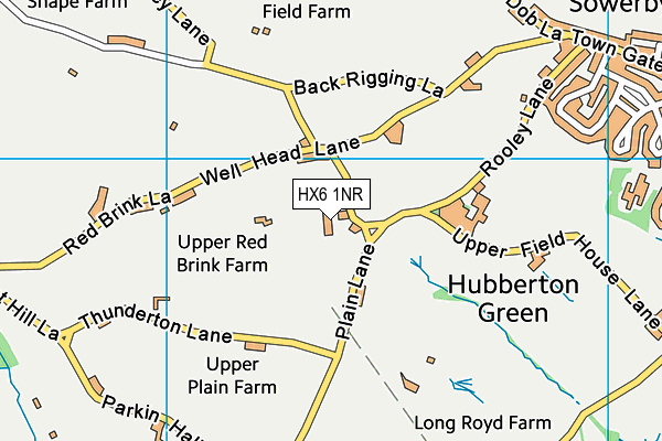 HX6 1NR map - OS VectorMap District (Ordnance Survey)