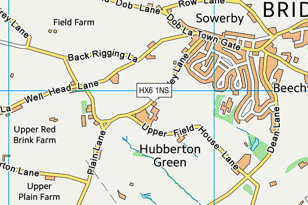 HX6 1NS map - OS VectorMap District (Ordnance Survey)