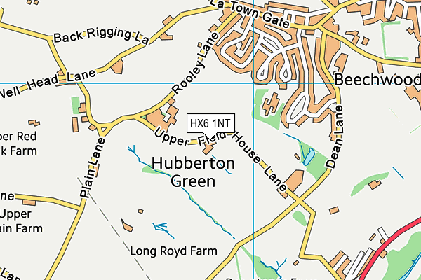 HX6 1NT map - OS VectorMap District (Ordnance Survey)