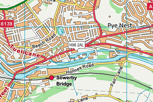 HX6 2AL map - OS VectorMap District (Ordnance Survey)