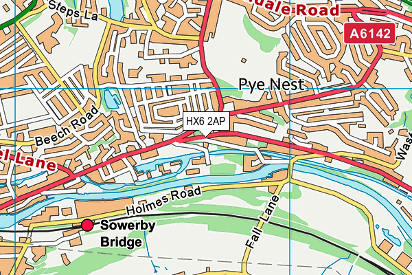 HX6 2AP map - OS VectorMap District (Ordnance Survey)