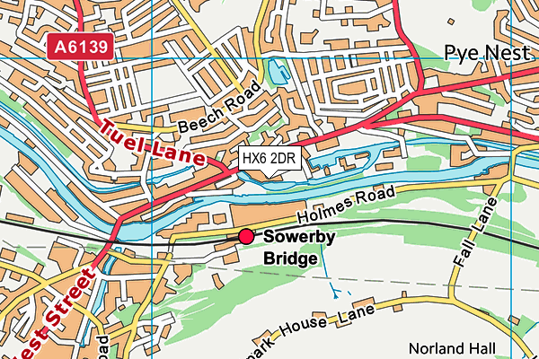 HX6 2DR map - OS VectorMap District (Ordnance Survey)