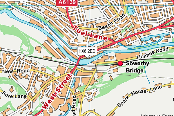 HX6 2ED map - OS VectorMap District (Ordnance Survey)