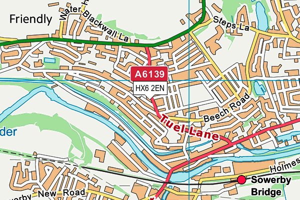 HX6 2EN map - OS VectorMap District (Ordnance Survey)