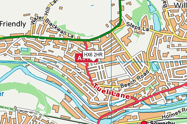 HX6 2HR map - OS VectorMap District (Ordnance Survey)