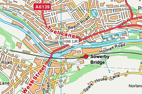 HX6 2JR map - OS VectorMap District (Ordnance Survey)