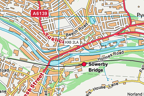 HX6 2LA map - OS VectorMap District (Ordnance Survey)