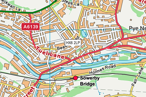 HX6 2LP map - OS VectorMap District (Ordnance Survey)