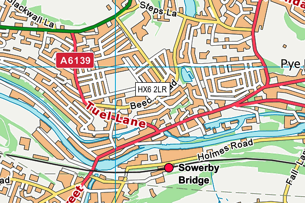 HX6 2LR map - OS VectorMap District (Ordnance Survey)