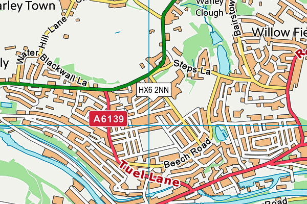 HX6 2NN map - OS VectorMap District (Ordnance Survey)