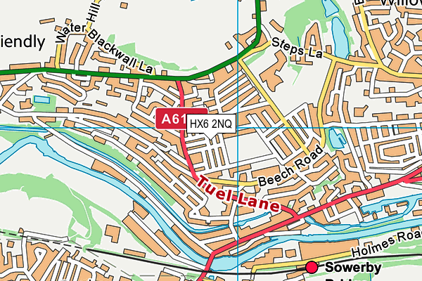 HX6 2NQ map - OS VectorMap District (Ordnance Survey)