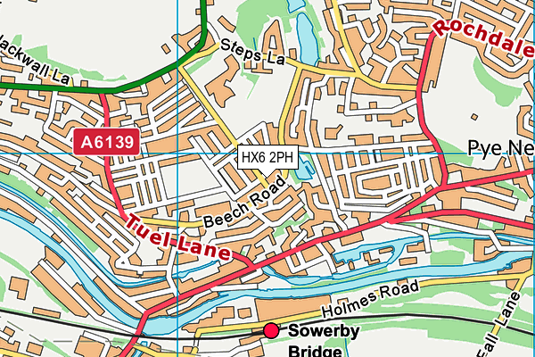 HX6 2PH map - OS VectorMap District (Ordnance Survey)