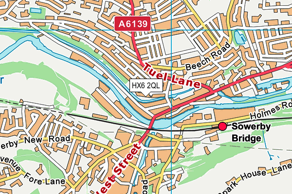 HX6 2QL map - OS VectorMap District (Ordnance Survey)